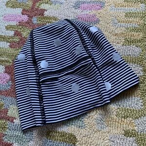 Lululemon Run and Done Toque Hat Reflective Mini Pop Stripe Black + White